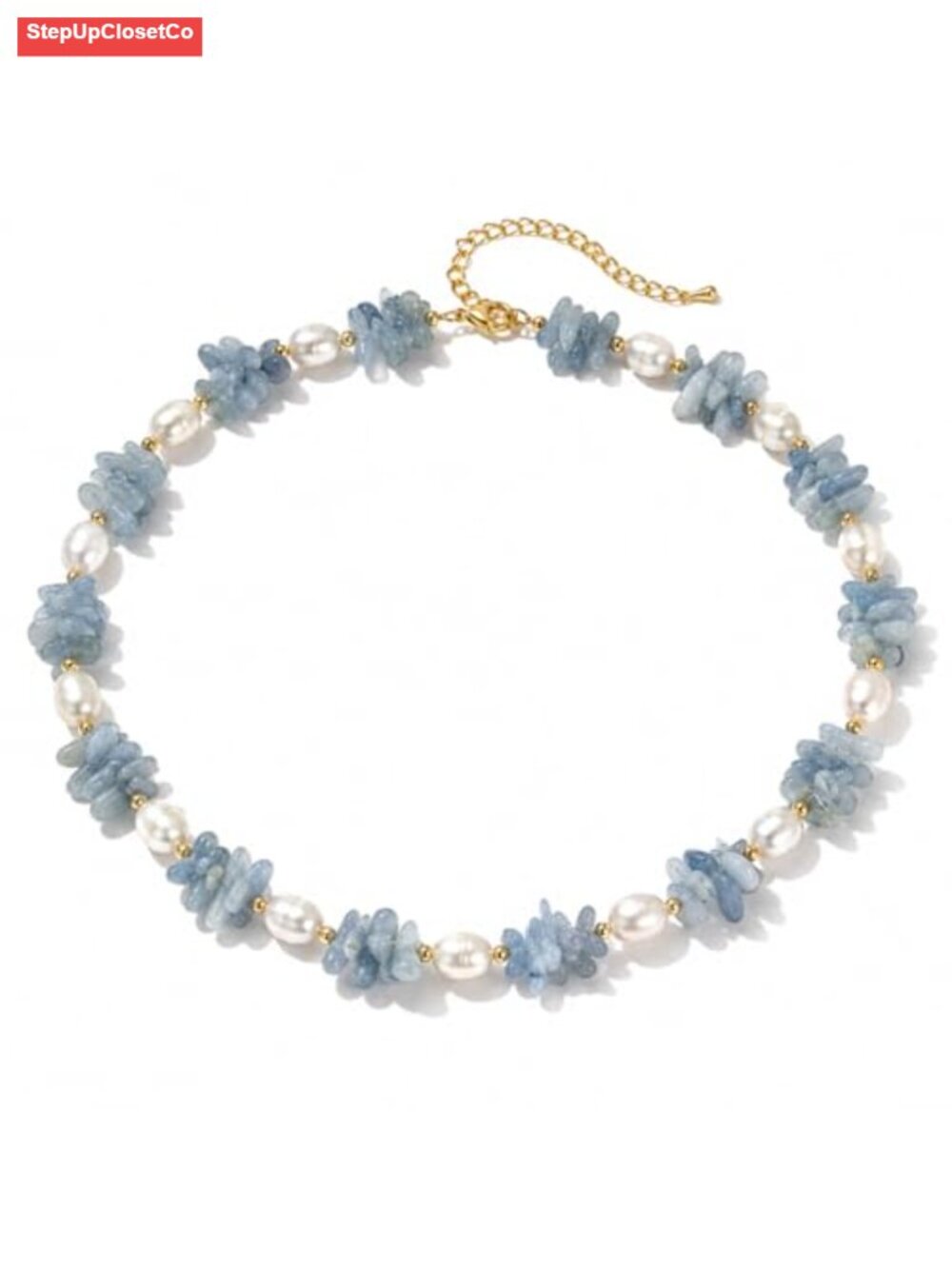 Handmade Natural Stone Pearl Choker Necklace Boho Women Beach Jewelry